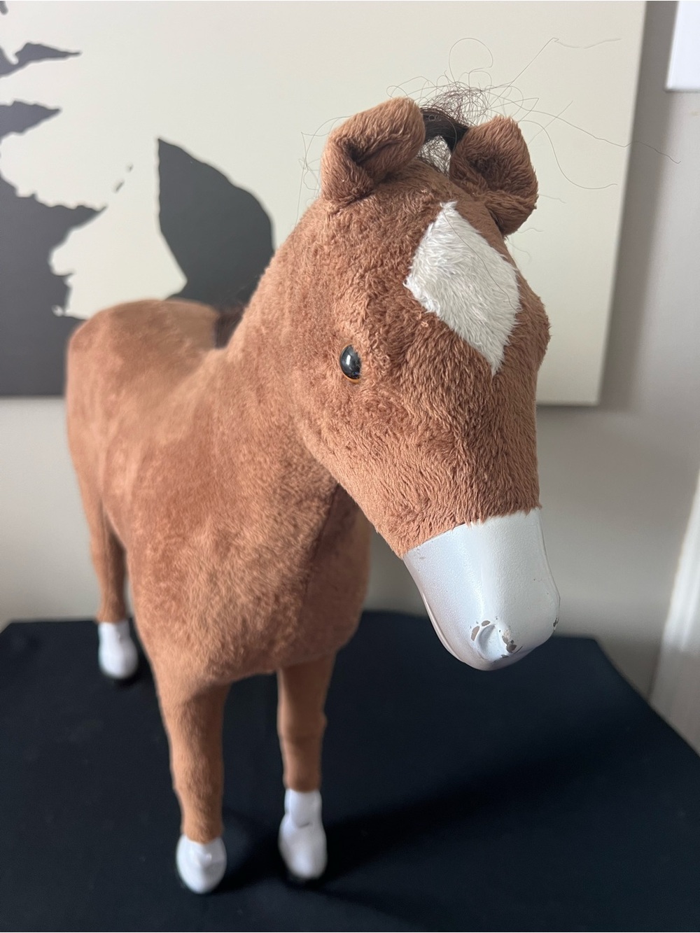 American Girl Plush Chestnut Horse with White Markings 18”